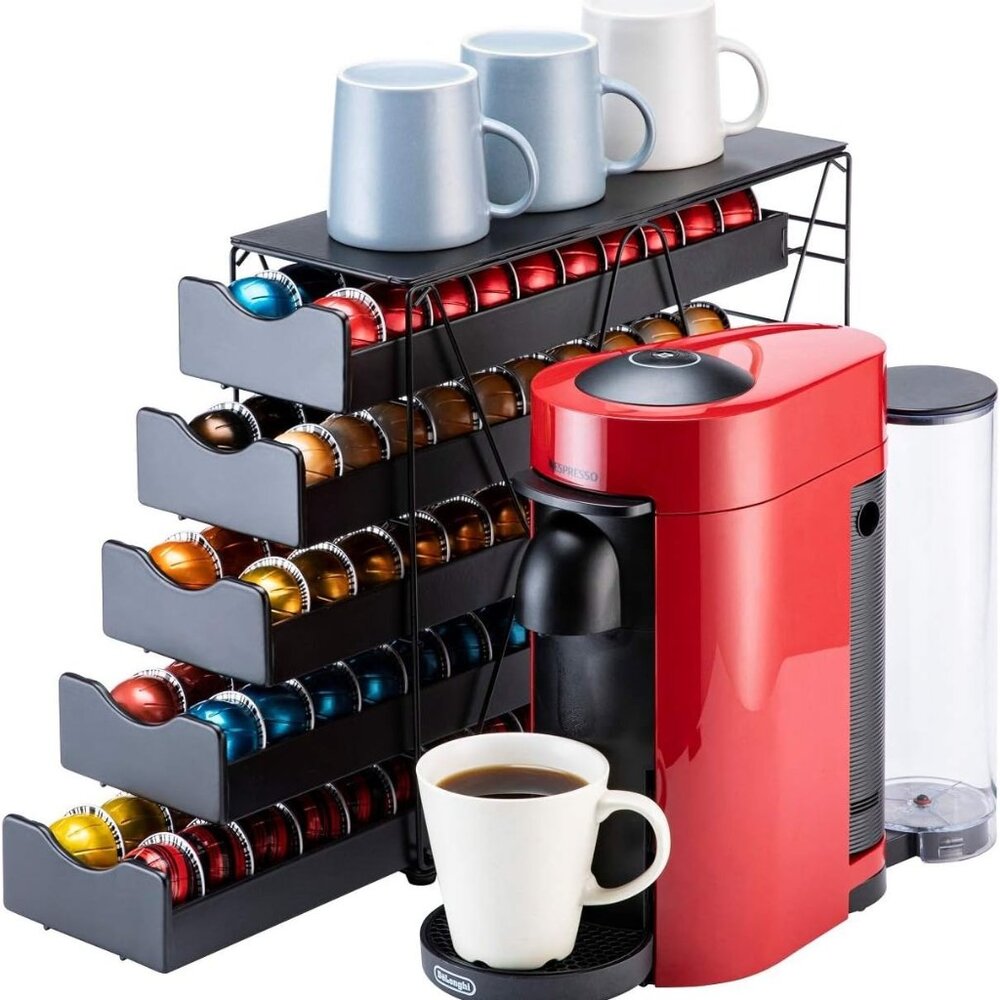 Nespresso 100 pod, 5 drawer holder.